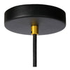 Suspension Floris noire et dorée mat