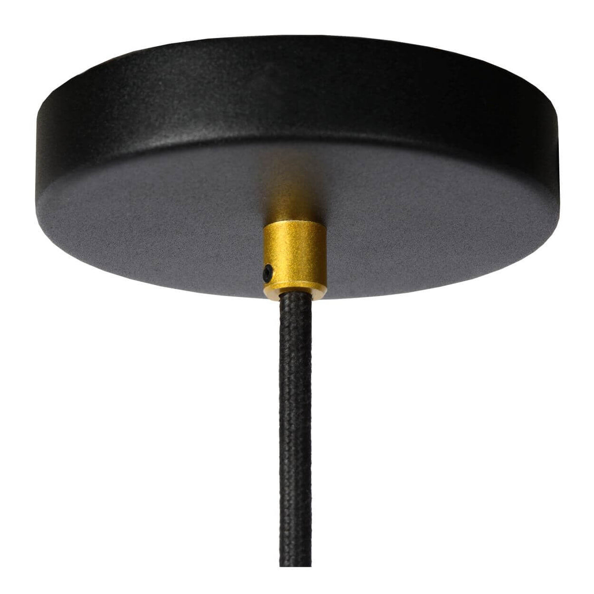 Suspension Floris noire et dorée mat