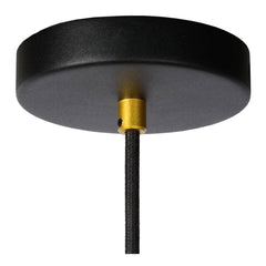 Suspension Floris noire et dorée mat