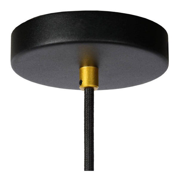 Suspension Floris noire et dorée mat