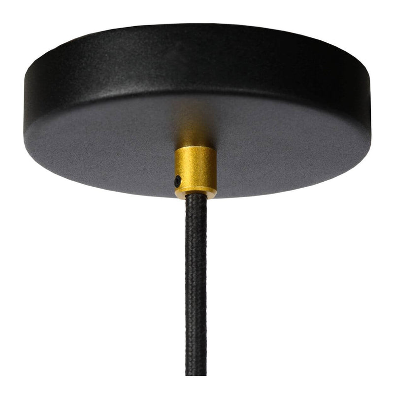 Suspension Floris noire et dorée mat