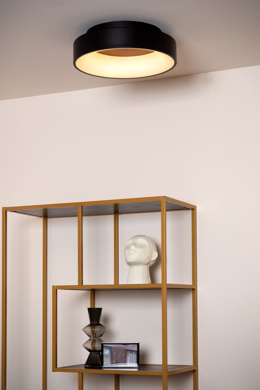 Plafonnier Mirage noir, Ø 38 cm