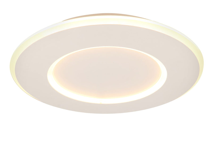 Produit de trois quarts allumé sur fond blanc, anneau lumineux central