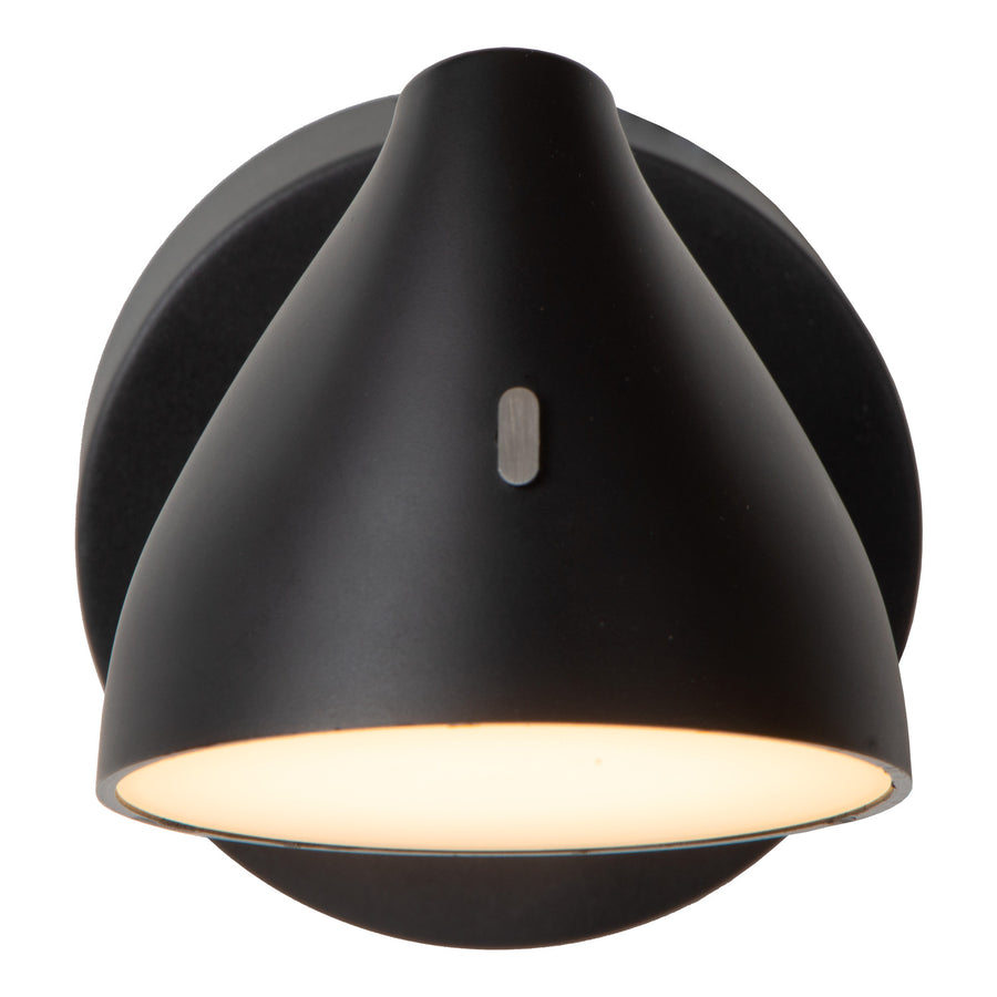 Applique murale Milne noire, H 16,5 cm