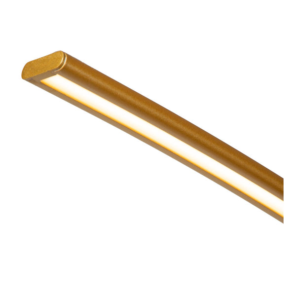 Lampadaire Curve doré mat et noir