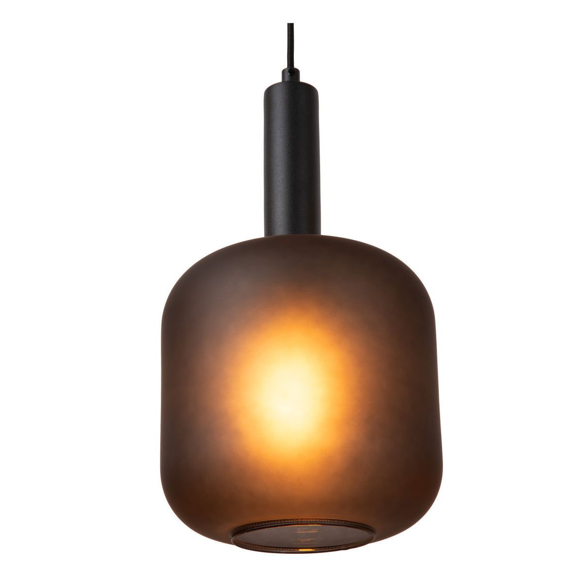 Suspension Eloise 7 lumières noire, verre