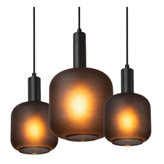 Suspension Eloise 7 lumières noire, verre