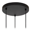 Suspension Eloise 3 lumières noire, verre