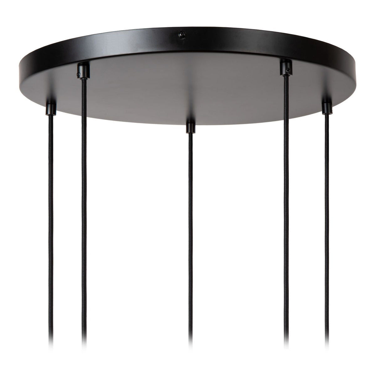 Suspension Ilona 5 lumières noire, verre