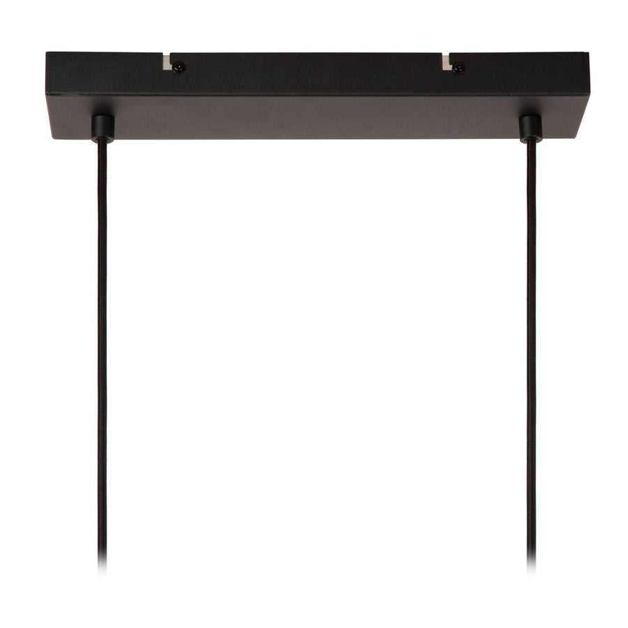 Suspension Maya 4 lumières beige et noire, coton