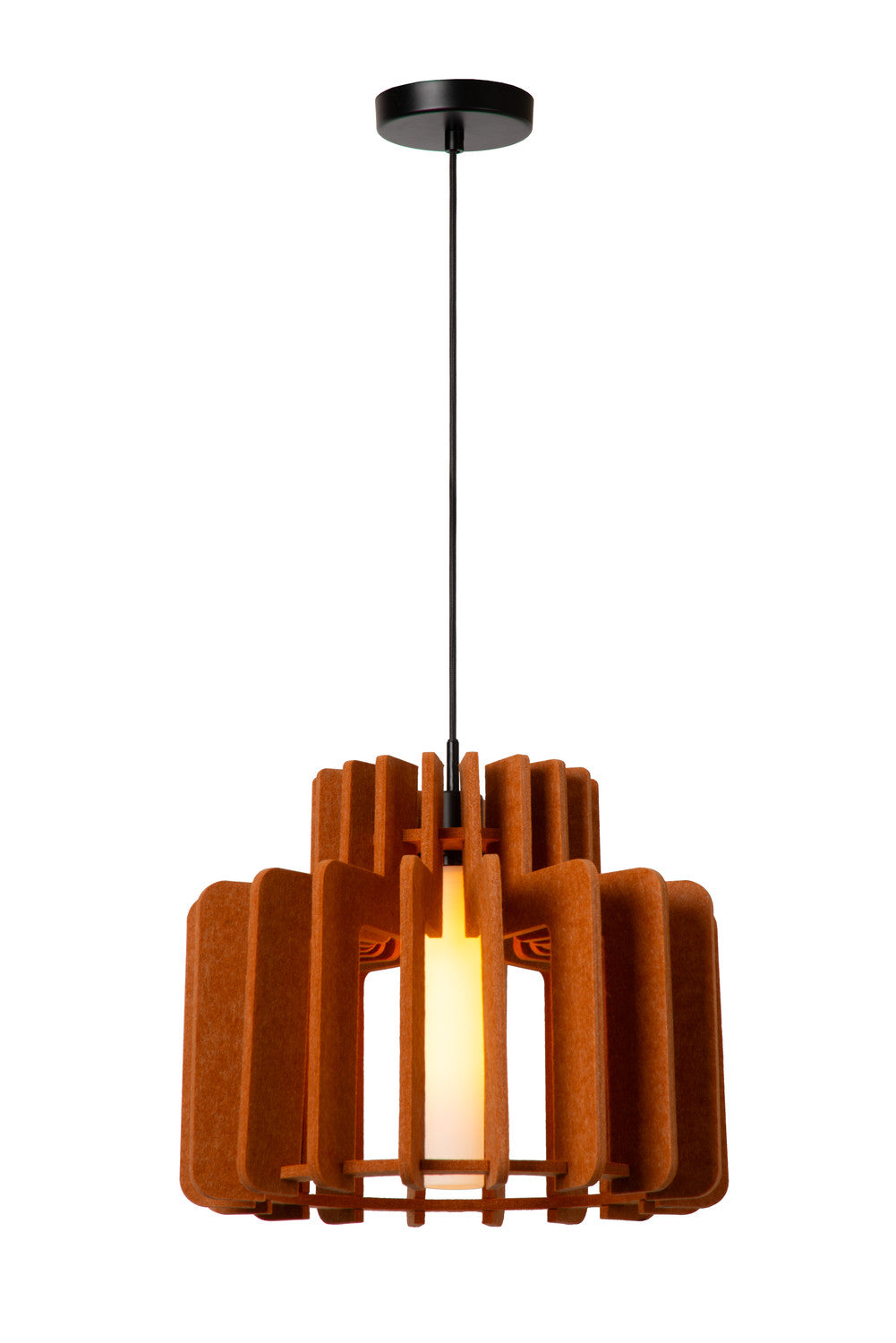 Produit entier avec câble noir et rosace de plafond, suspension de face