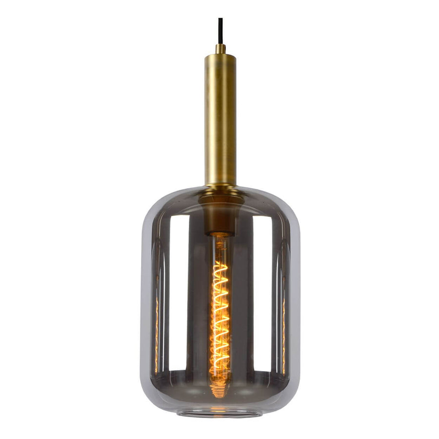 Suspension Joanet 3 lumières fumée et grise, verre