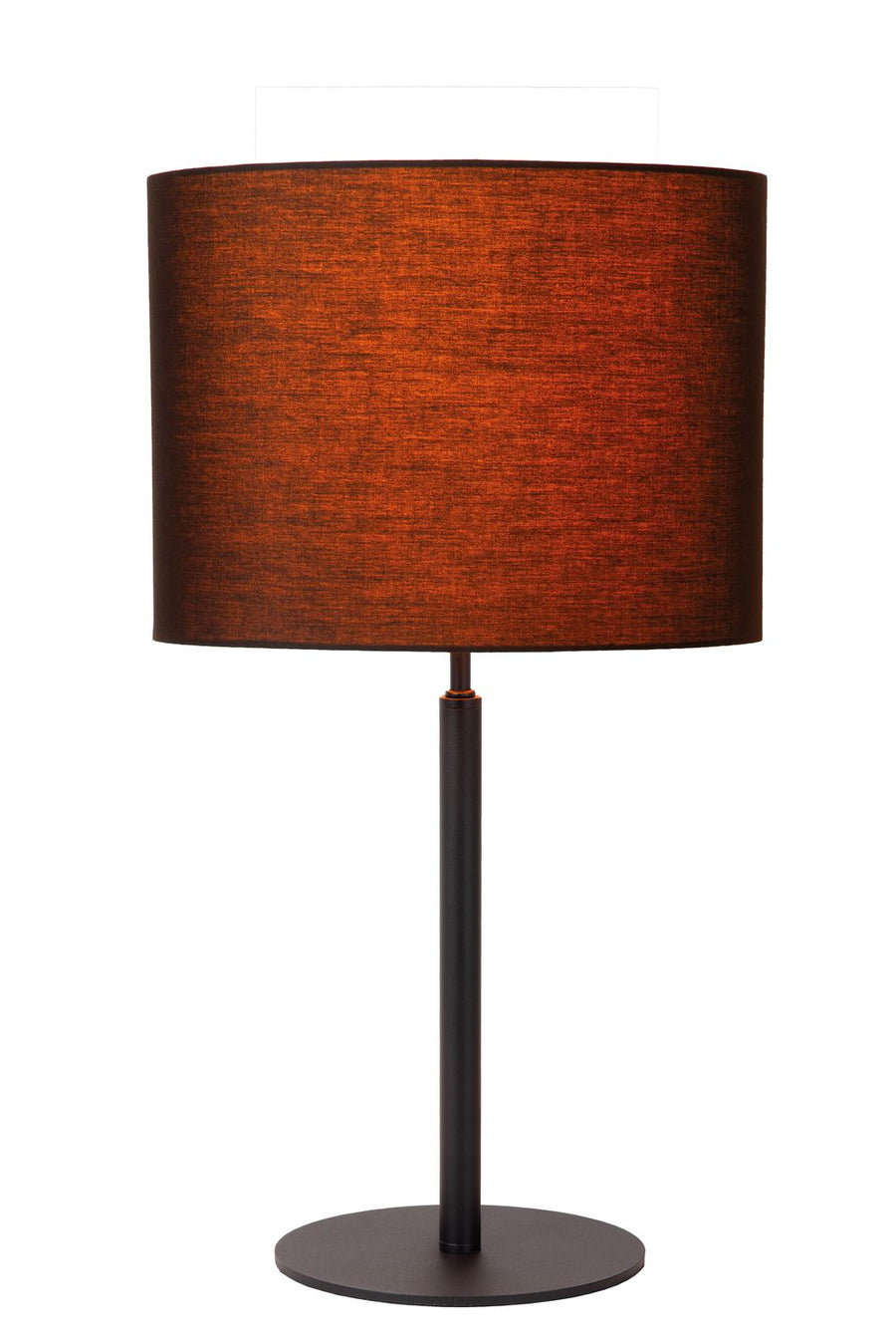 Lampe à poser Maya noire et dorée mat, coton