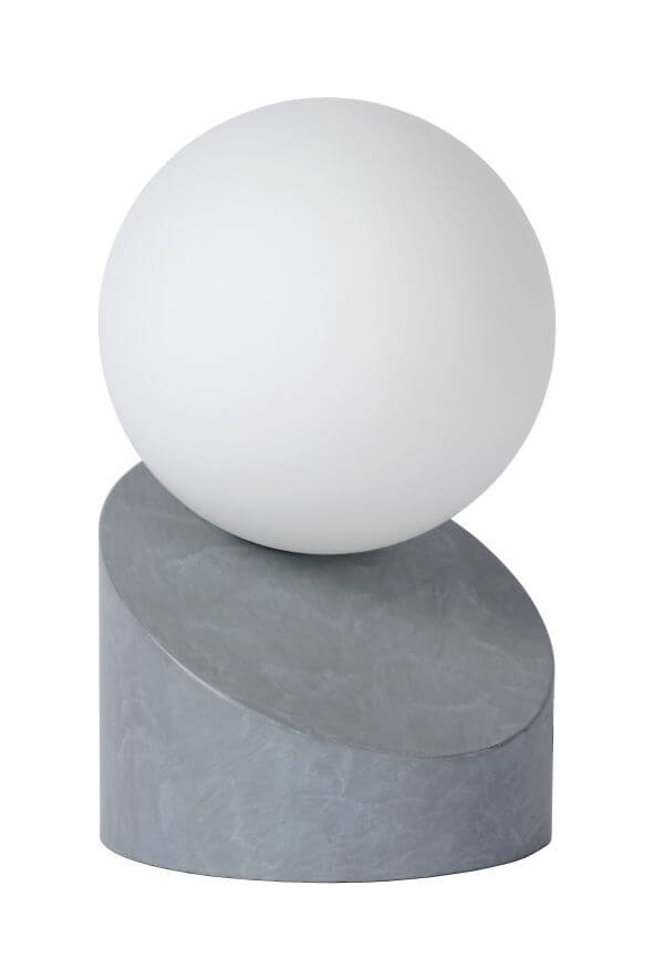 Lampe à poser LEN grise et opale, verre