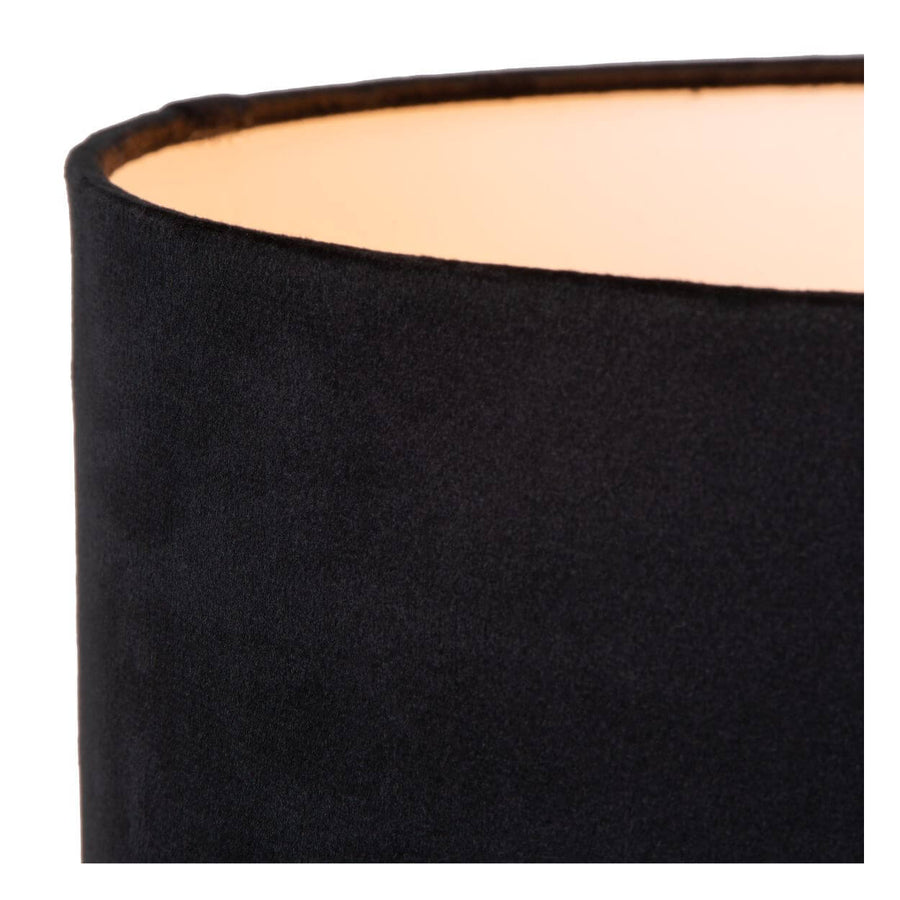 Lampe à poser Tondo noire, lin