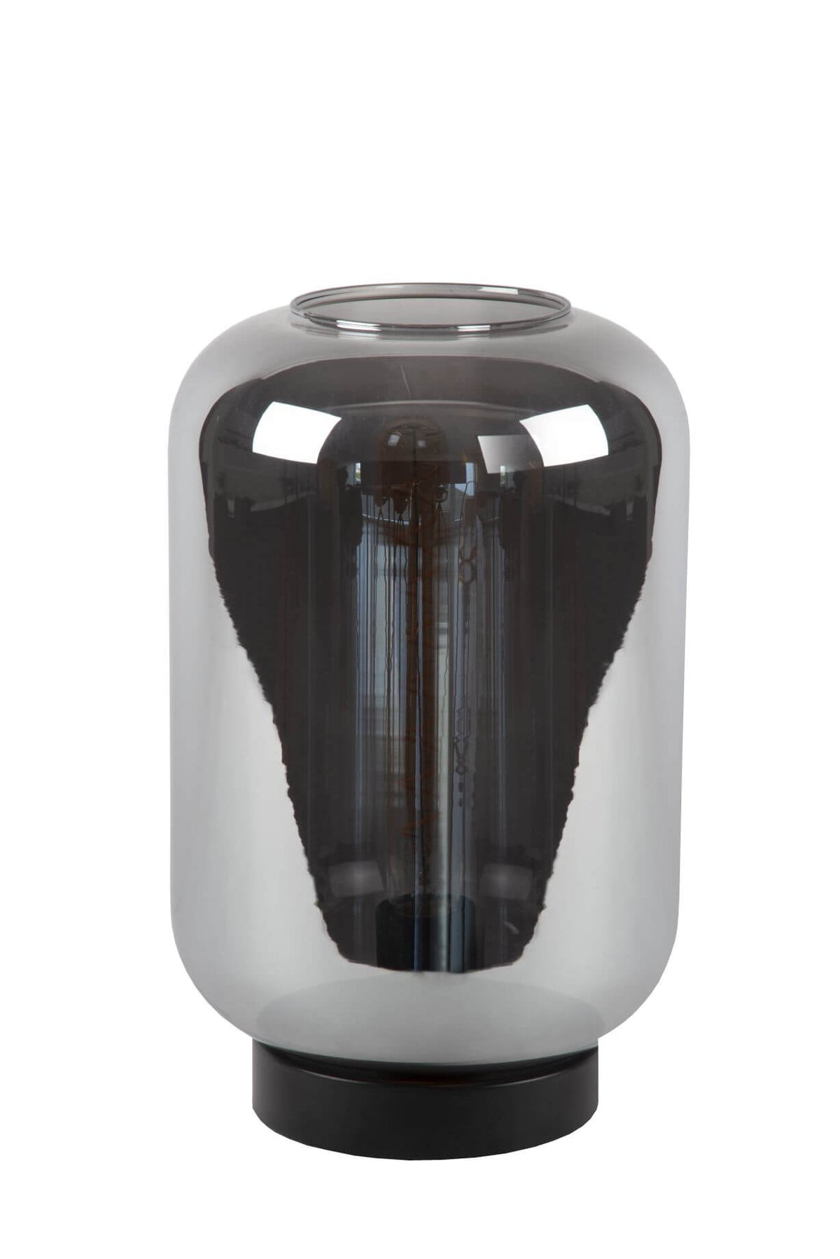 Lampe à poser Joanet fumée et grise, verre