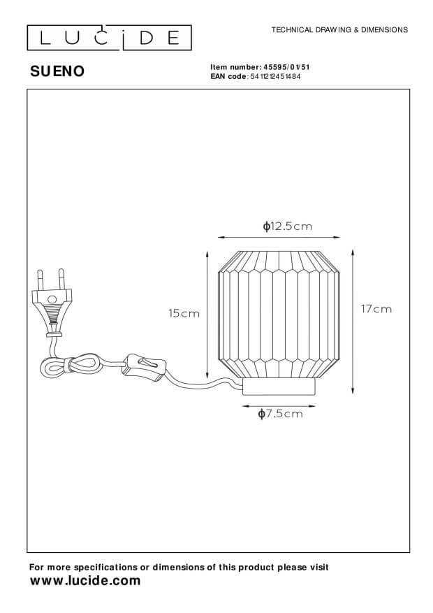 Lampe à poser Sueno grise et dorée mat, verre