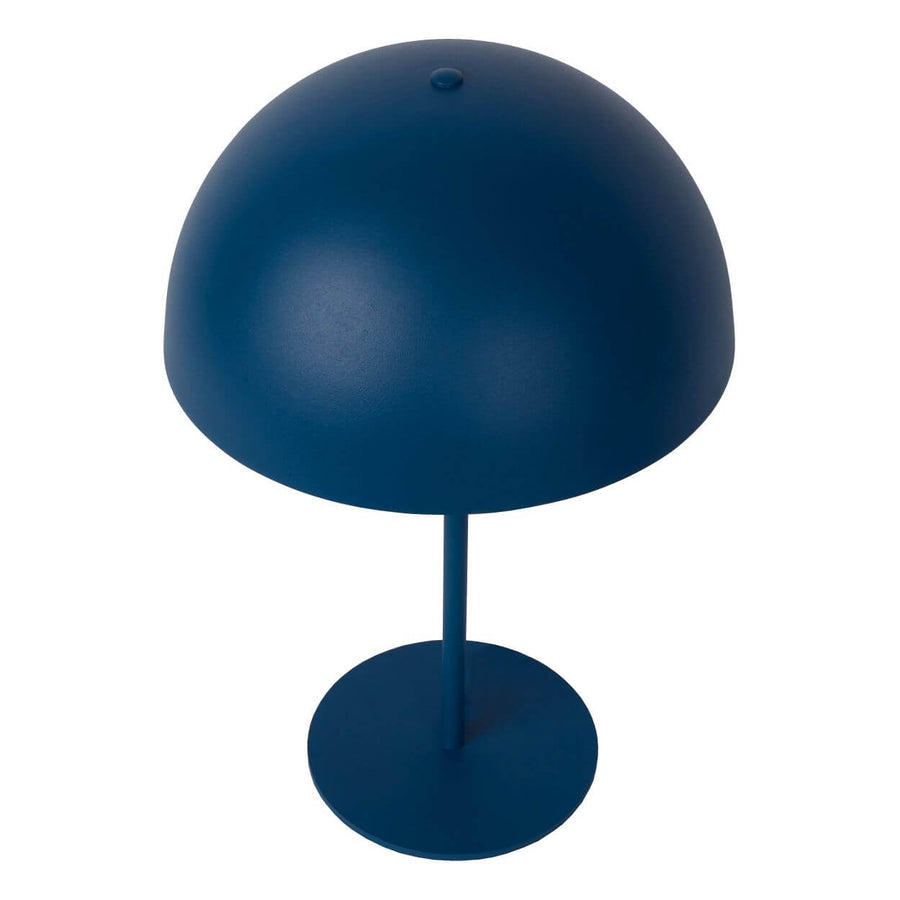 Vue plongeante sur le dôme bleu mettant en valeur la finition mate uniforme