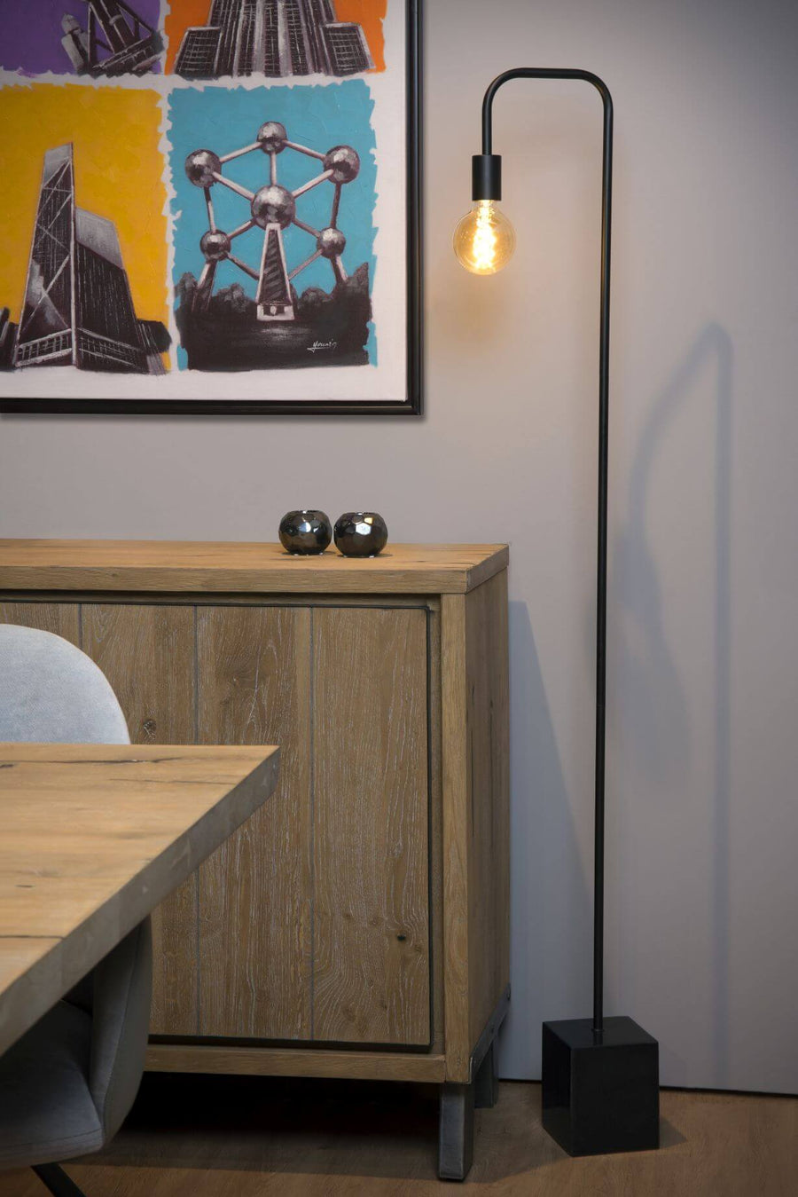 Lampadaire Lorin noir