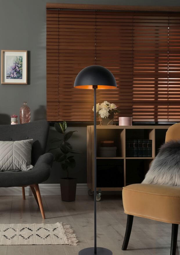 Lampadaire Siemon noir