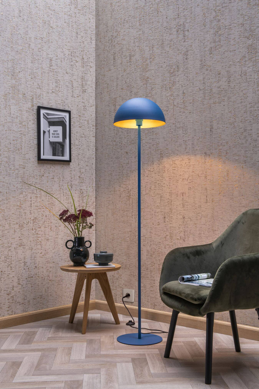 Lampadaire Siemon bleu