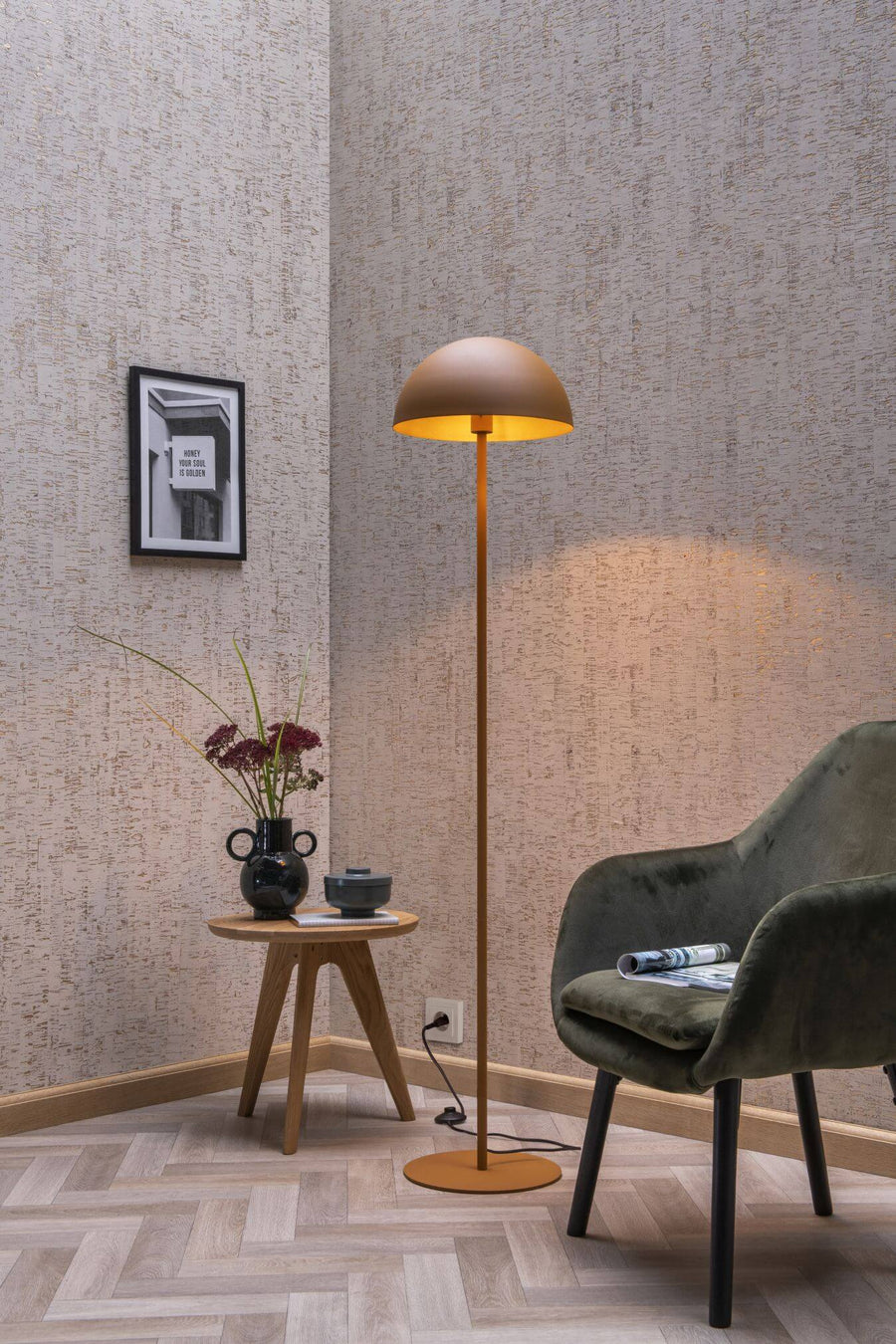 Lampadaire Siemon jaune