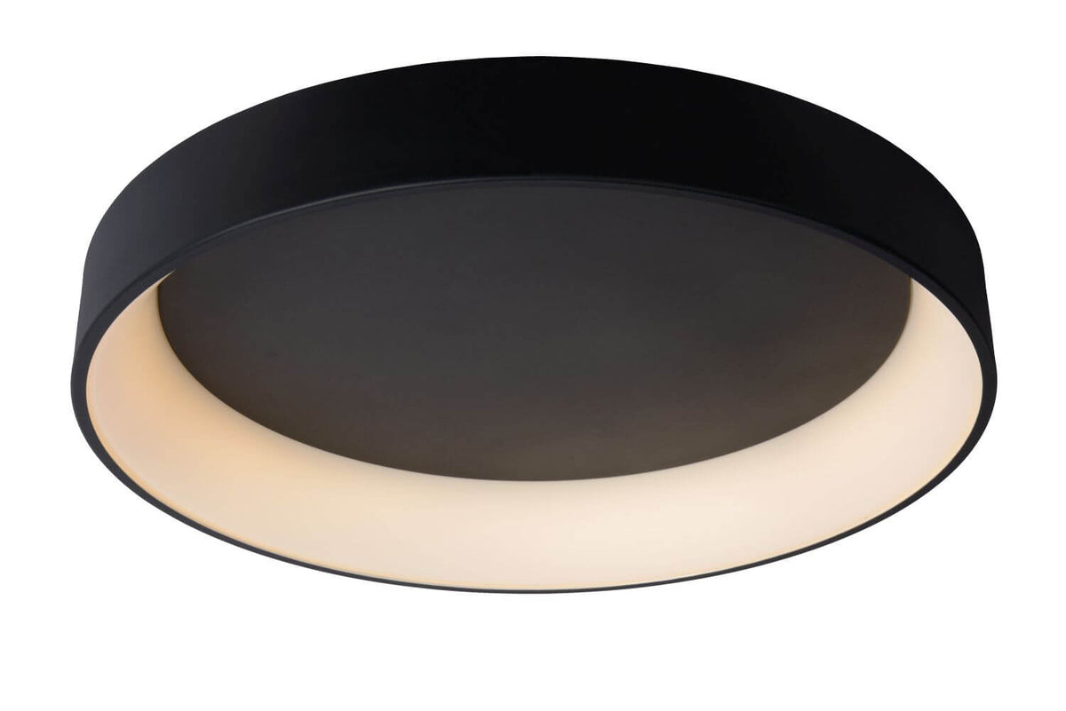 Plafonnier Talowe noir et blanc, Ø 80 cm