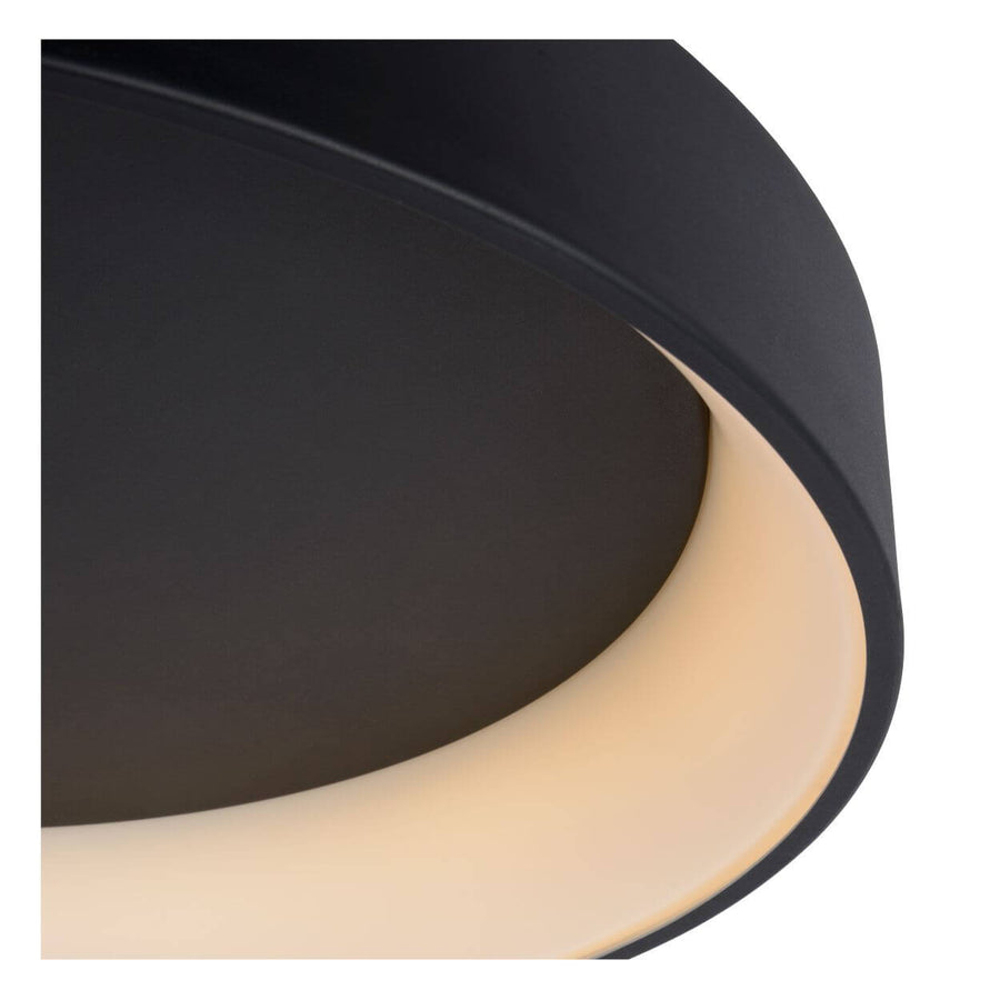 Plafonnier Talowe noir et blanc, Ø 80 cm