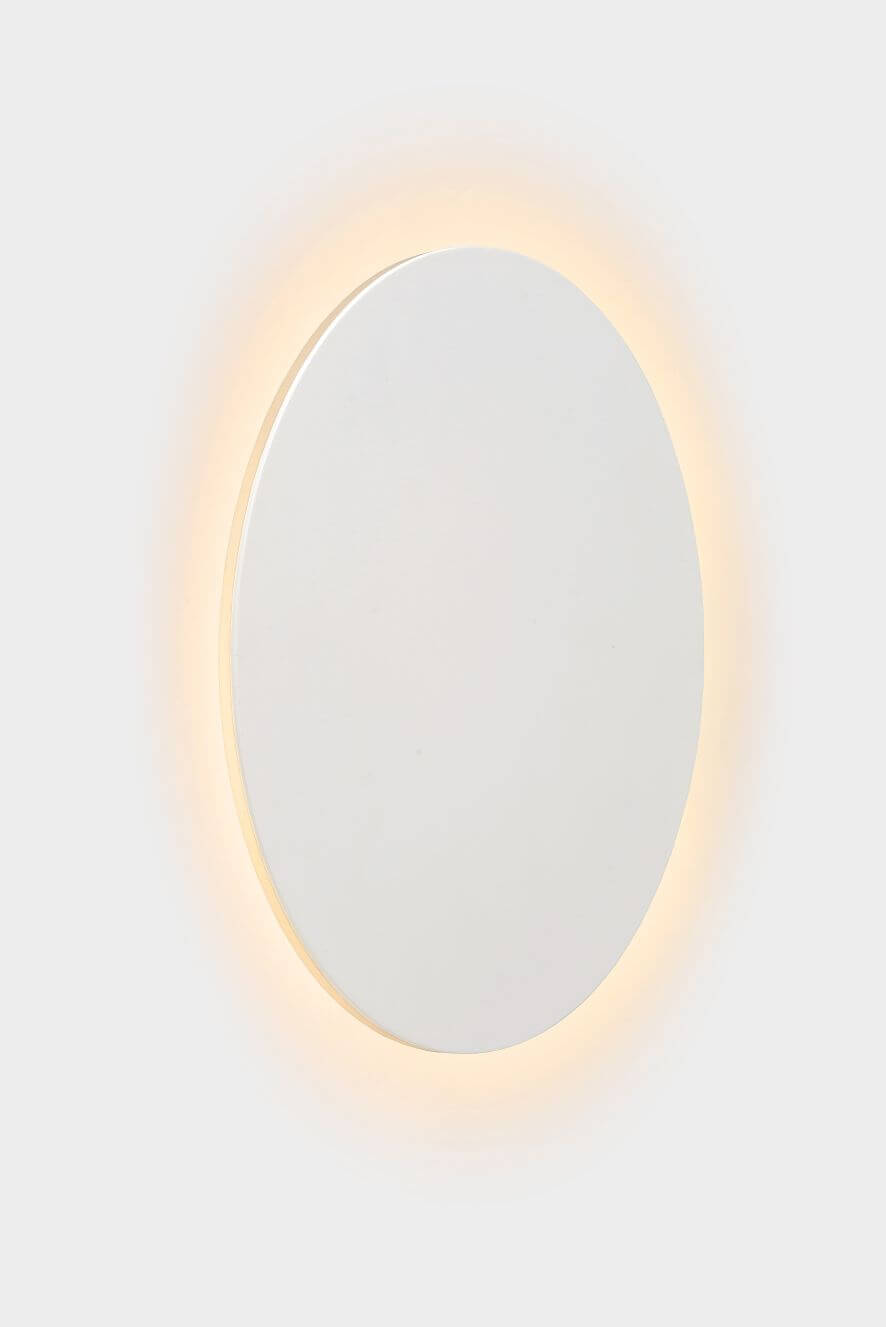 Applique murale Eklyps blanche, Ø 25 cm
