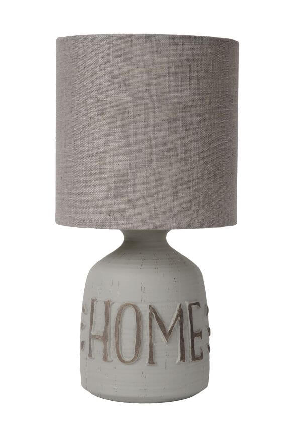 Lampe à poser Cosby grise, coton