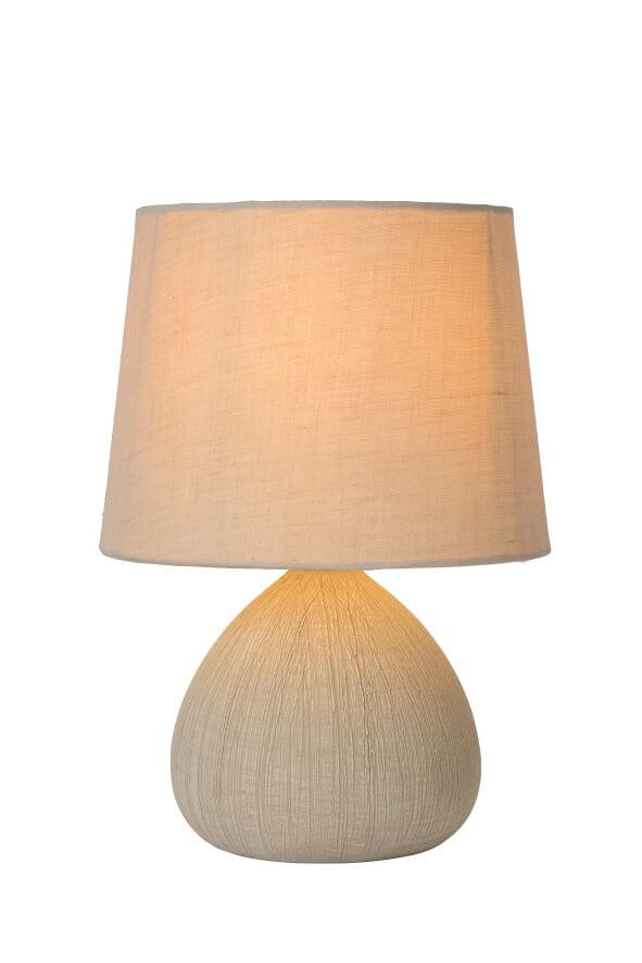 Lampe à poser Ramzi beige, coton