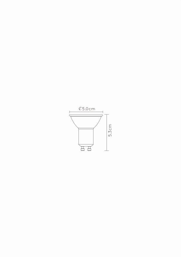 Ampoule LED GU10 blanche, 5 W | Lucide (49010/05/31)