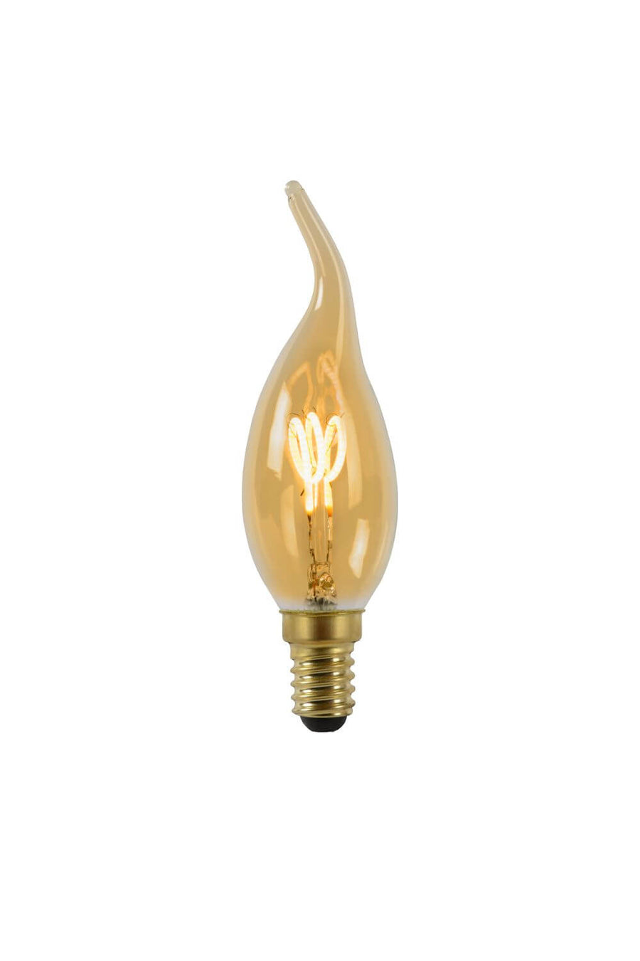 Ampoule LED E14 à filament ambrée, 3 W | Lucide