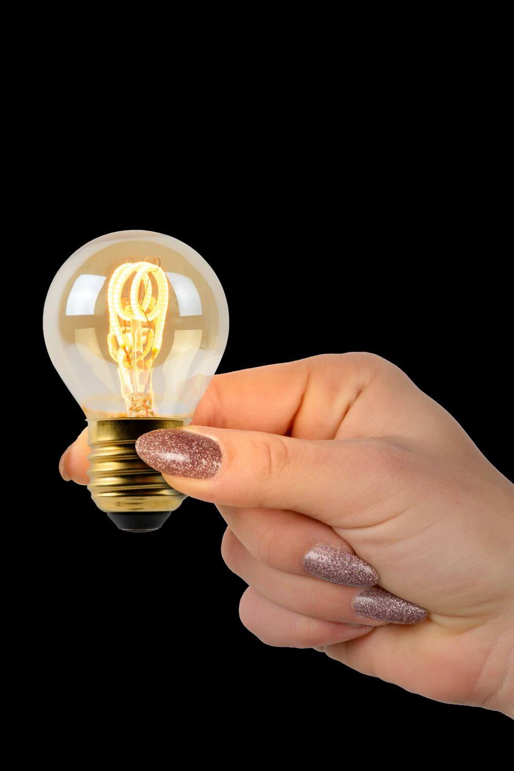 Ampoule LED E27 à filament ambrée, 3 W | Lucide