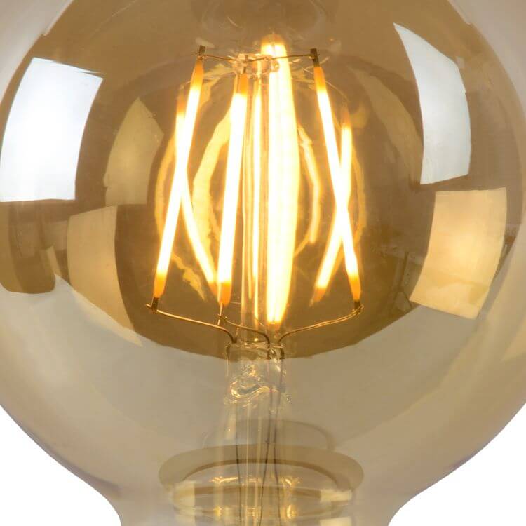 Ampoule LED E27 globe à filament ambrée, 5 W | Lucide (49069/05/62)
