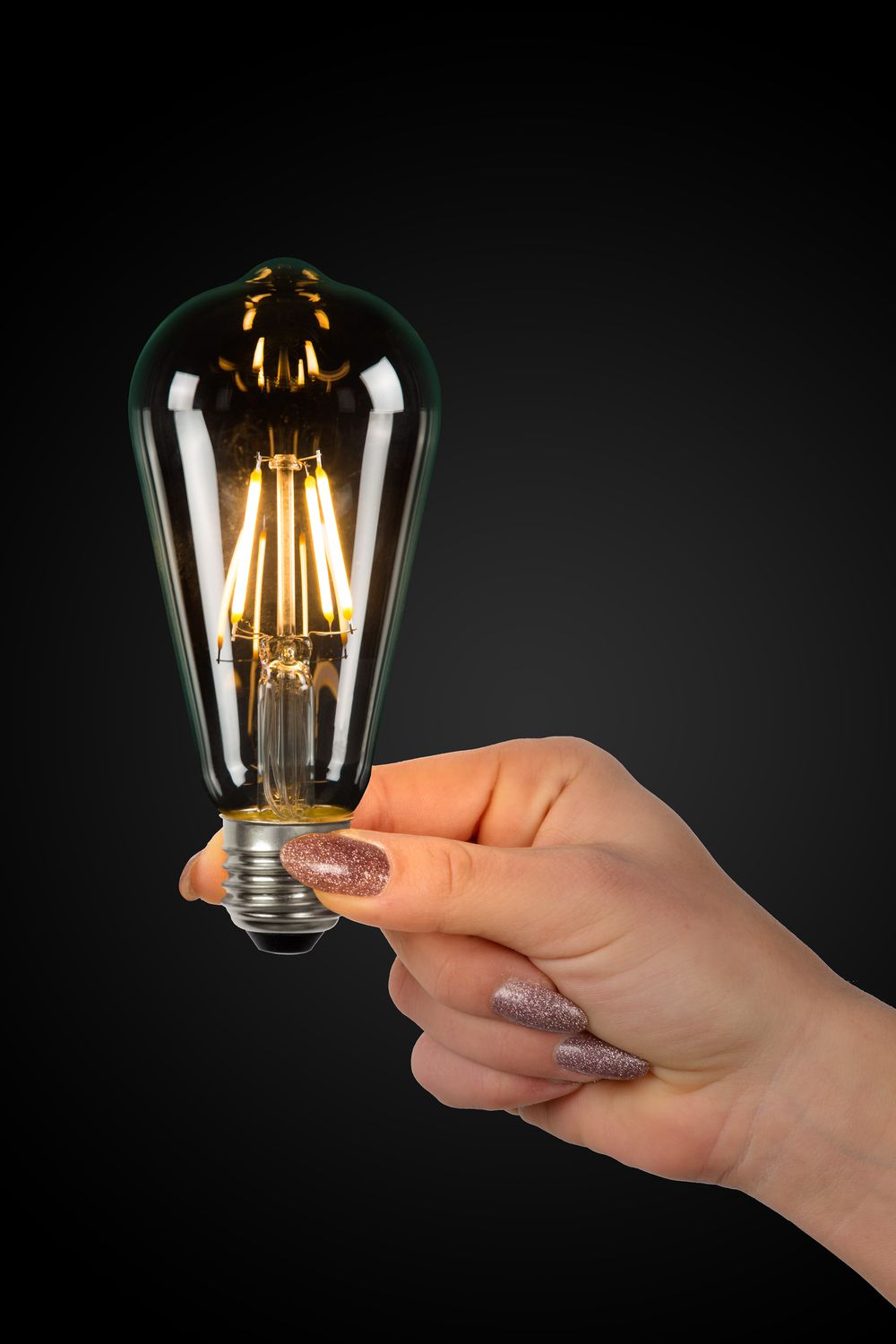 Ampoule LED E27 à filament transparente, 7 W | Lucide (49089/07/60)