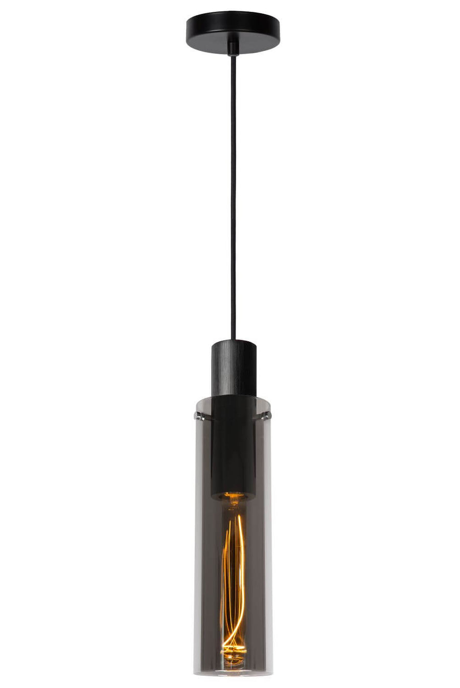 Suspension Orlando fumée et grise, verre