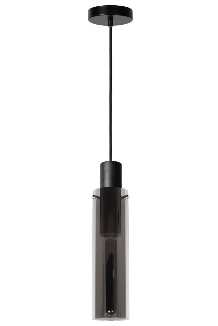 Suspension Orlando fumée et grise, verre