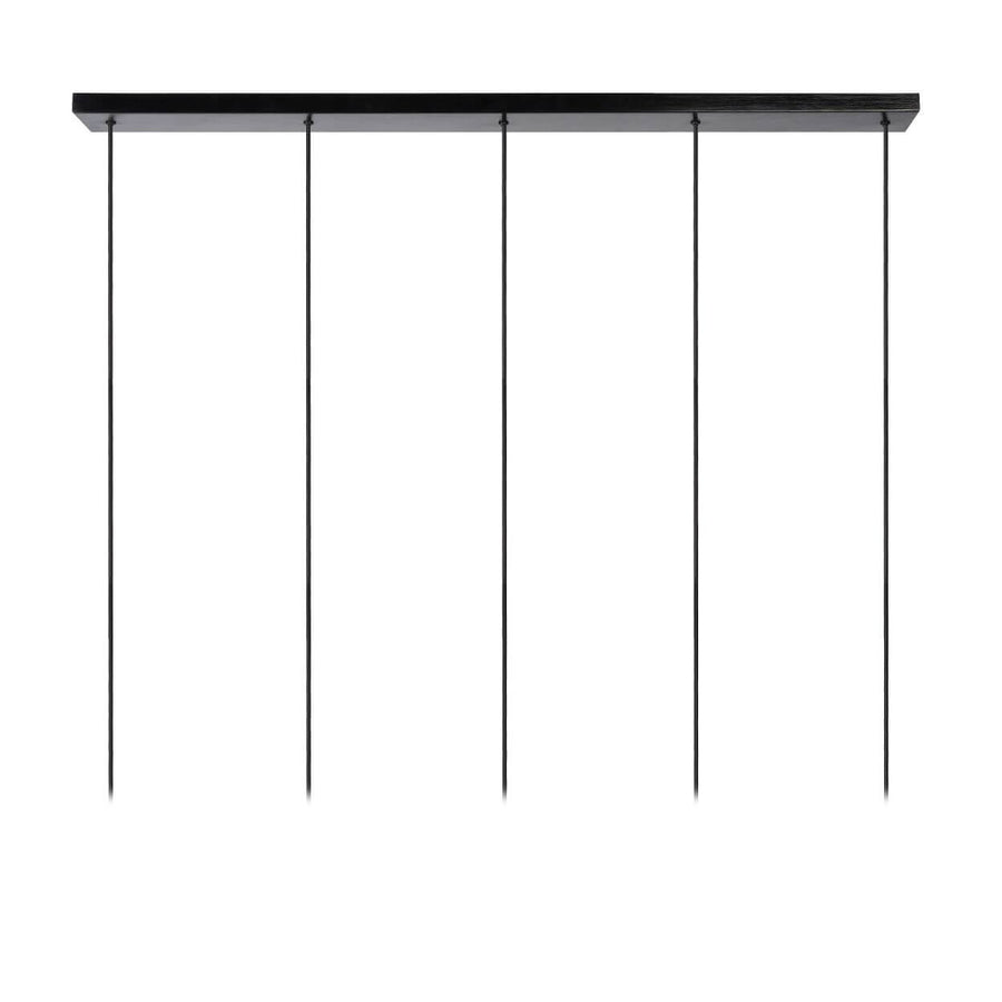 Suspension Orlando 5 lumières fumée et grise, verre