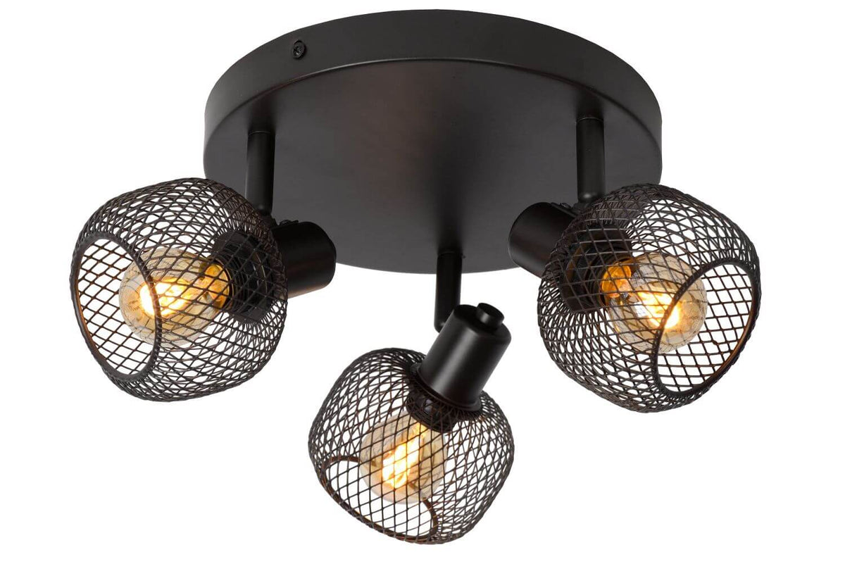 Plafonnier Maren 3 lumières noir
