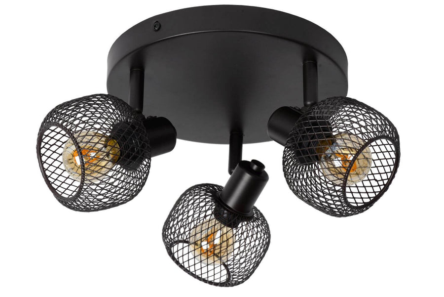 Plafonnier Maren 3 lumières noir
