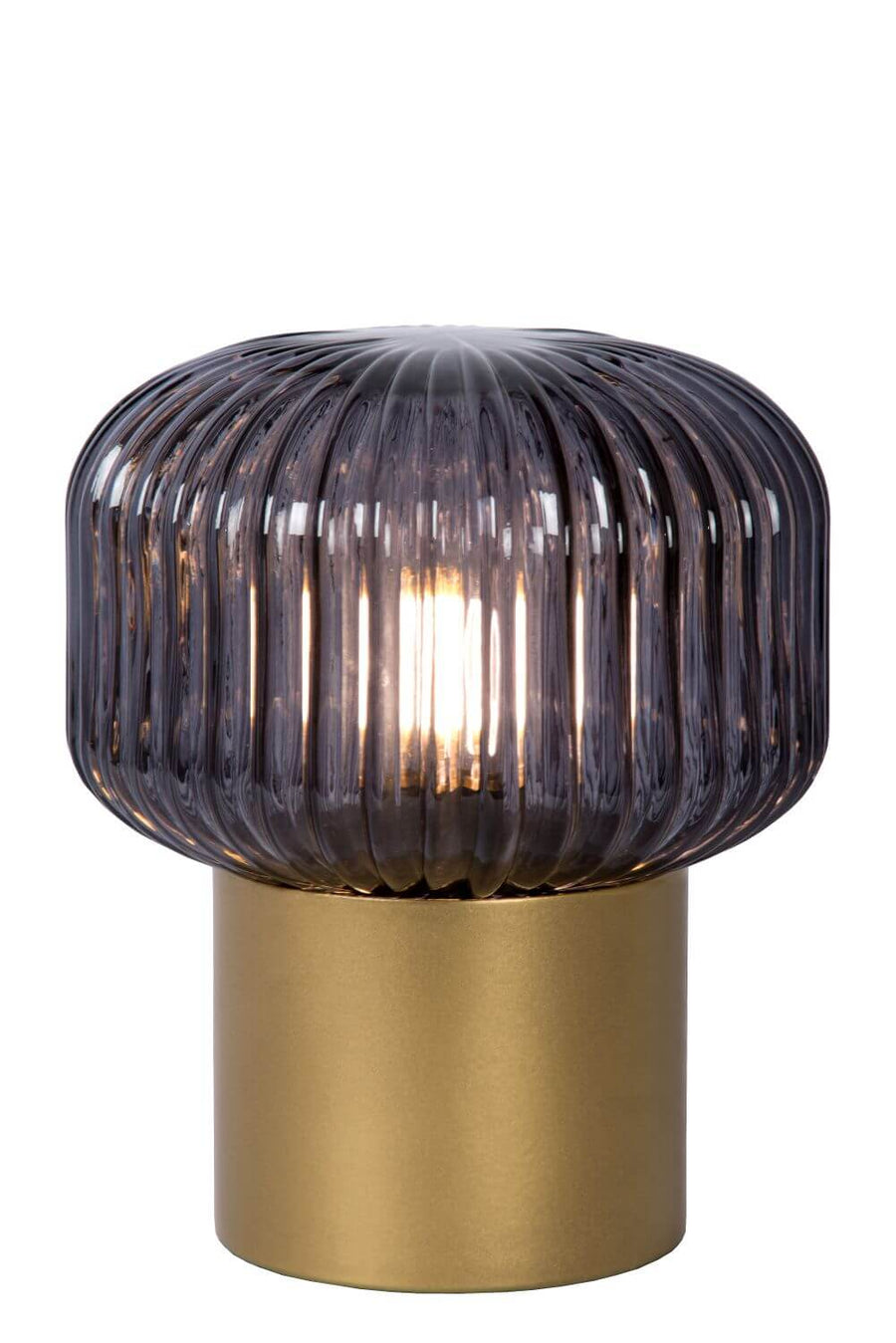 Photo produit sur fond blanc, lampe allumée, face avant dégagée