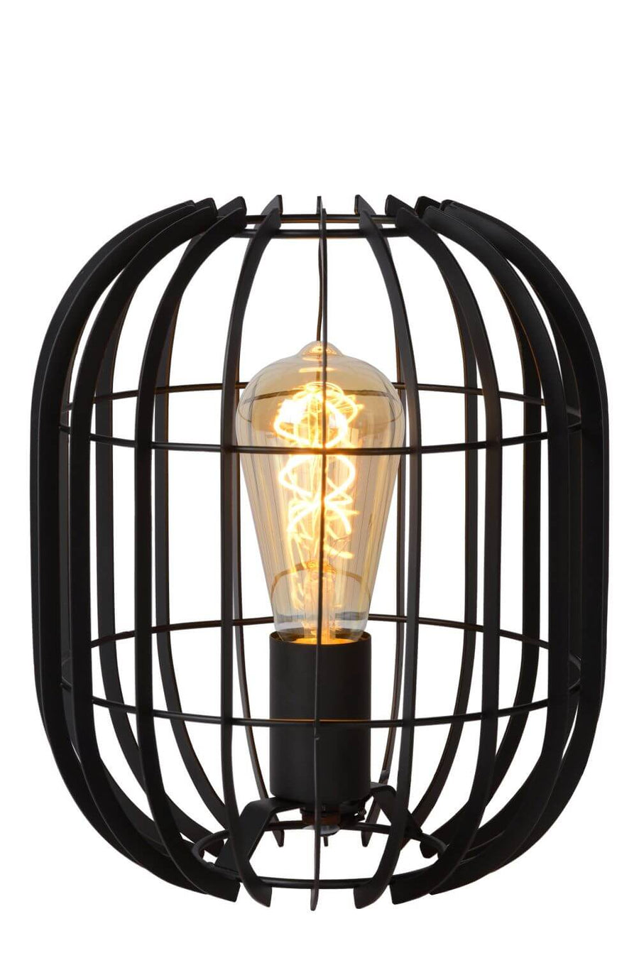 Lampe à poser Reda noire, H 26 cm