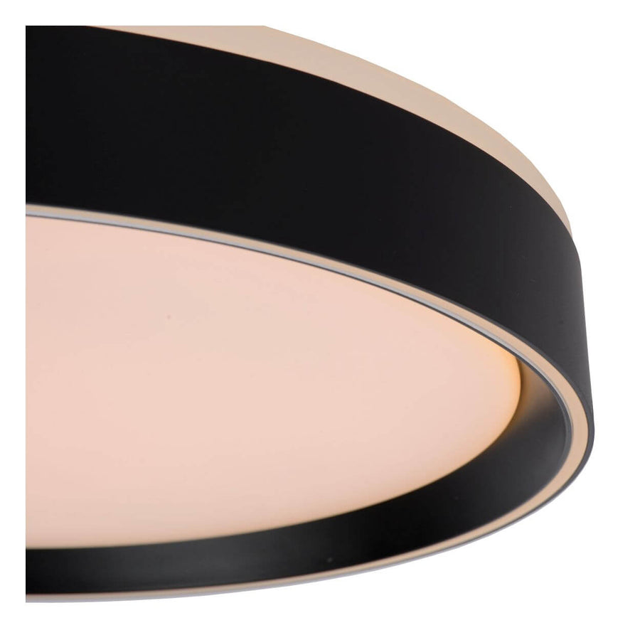 Plafonnier Nuria noir, Ø 40 cm