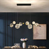 Designer-Kronleuchter Globe mit 8 Kugeln - Moderne Pendelleuchte Schwarz & Gold | Seni