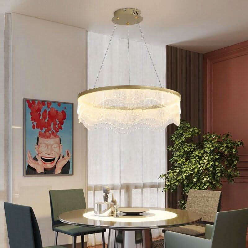 Lustre Moderne Rond | Design Luminal - Designix Lustre Diamètre 60cm Blanc Chaud