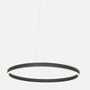 Lustre rond noir LED à variateur, salon et salle à manger | Ringlux Noir
