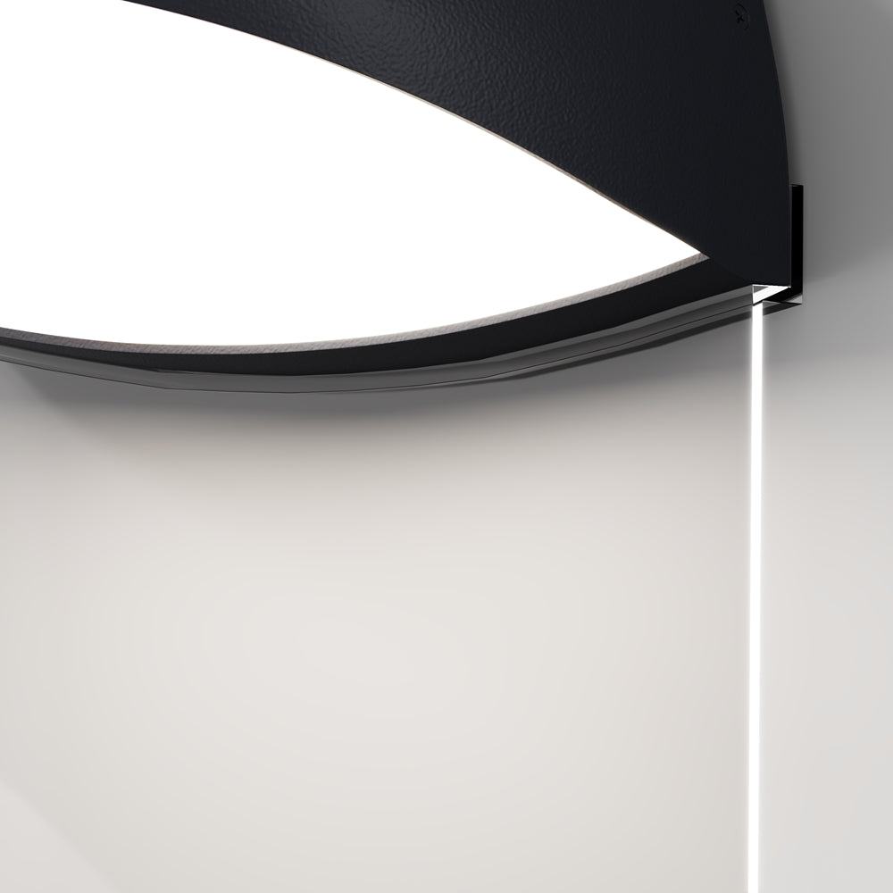 Détail du bord inférieur et de la lumière blanche projetée vers le bas