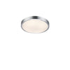 Plafonnier de salle de bain Moon blanc et aluminium 39 cm