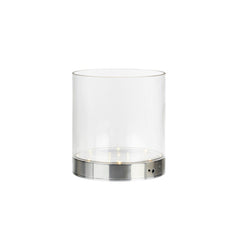 Lampe à poser Bouquet chromée et verre transparent